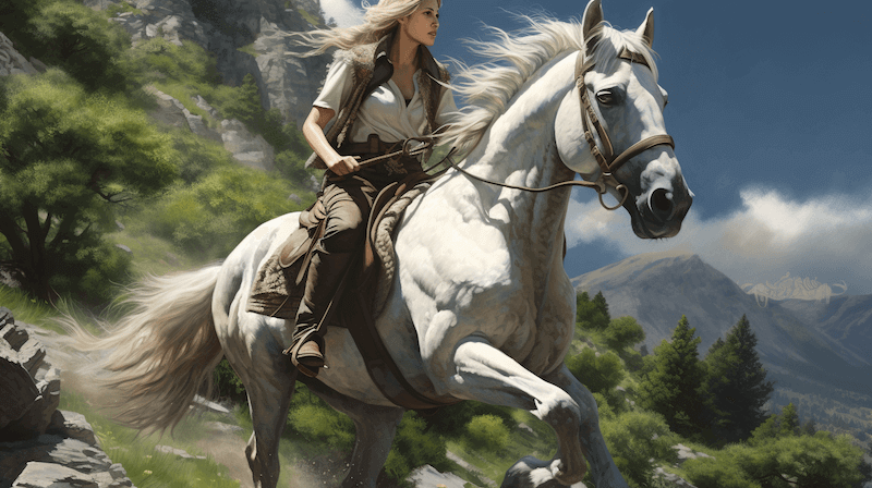 всадница на коне